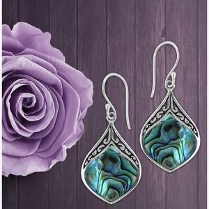 🆕️ Sterling Silver & Abalone Shell Earrings